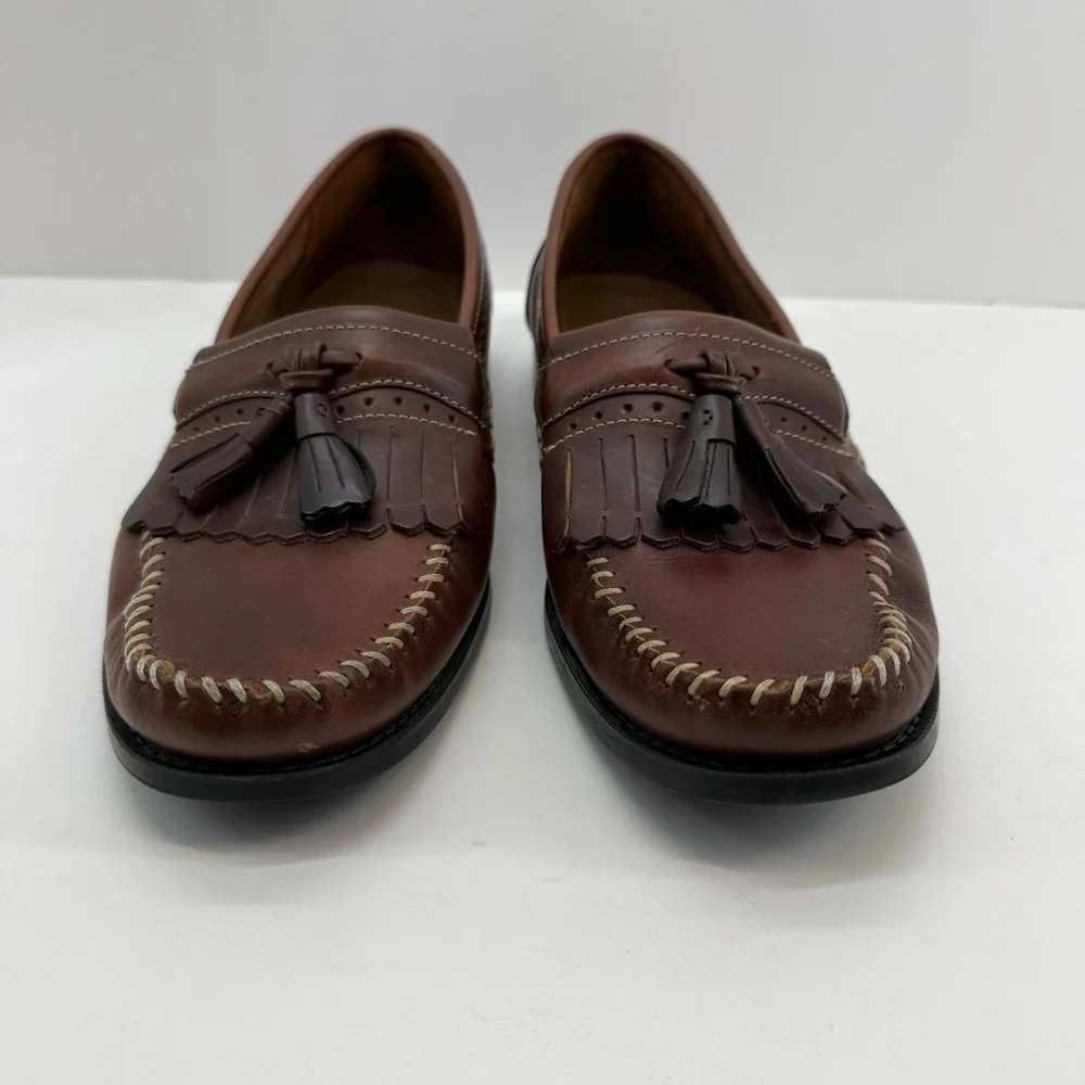 GH Bass Michael Kiltie Tassel WEEJUNS‎ Loafer Mens 10 Brown Preppy Business